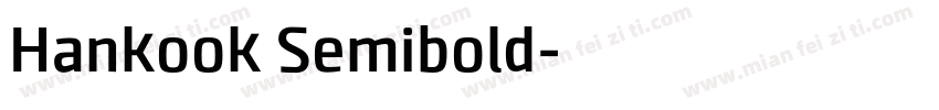 Hankook Semibold字体转换